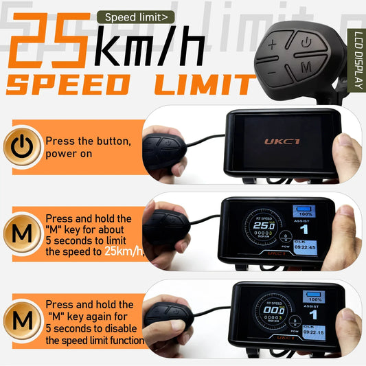 24-72v Display With 15mp/h lock capabilite