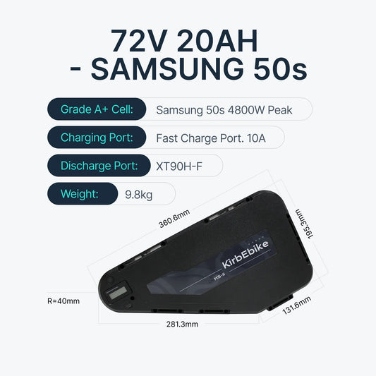 72V, 20AH, E-bike Battery Only